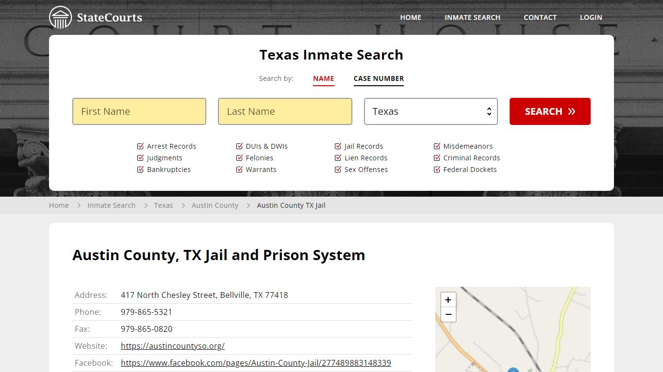 Austin County TX Jail Inmate Records Search, Texas - State Courts